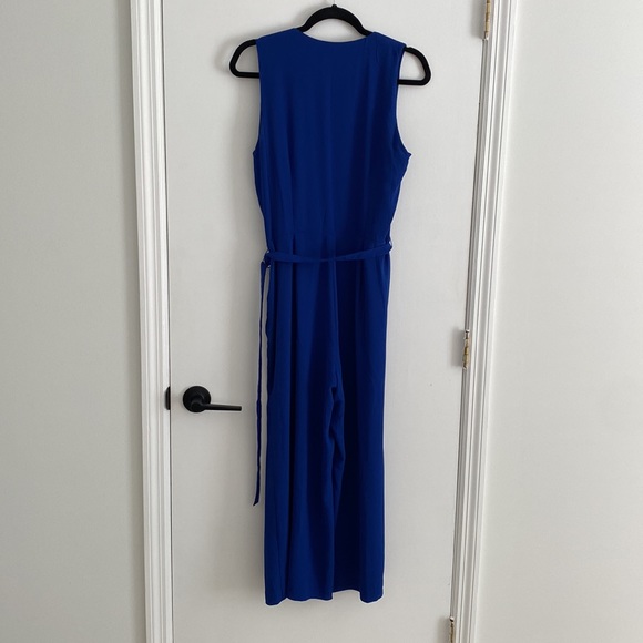 MICHAEL Michael Kors Twilight Blue D Ring Belt Cropped Pant Jumpsuit - Picture 10 of 16